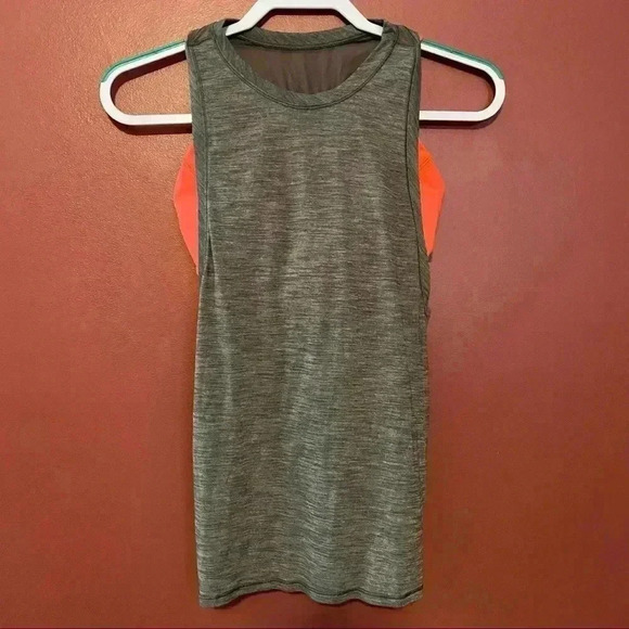 Lululemon Gray Tank Sport Bra Attached - Picture 1 of 8